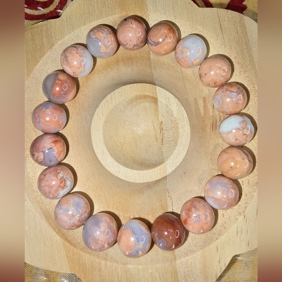 Jewelry - 10mm Pink Petal Agate